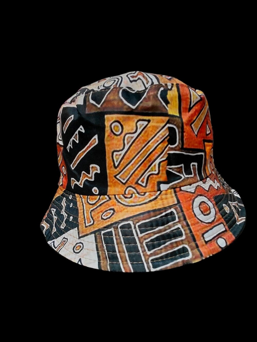 Abstract Geo-Print Unisex Bucket Hat 22"/23" - Picture 5 of 5